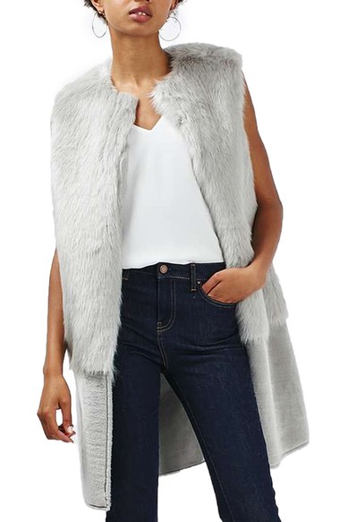 Top shop faux fur vest