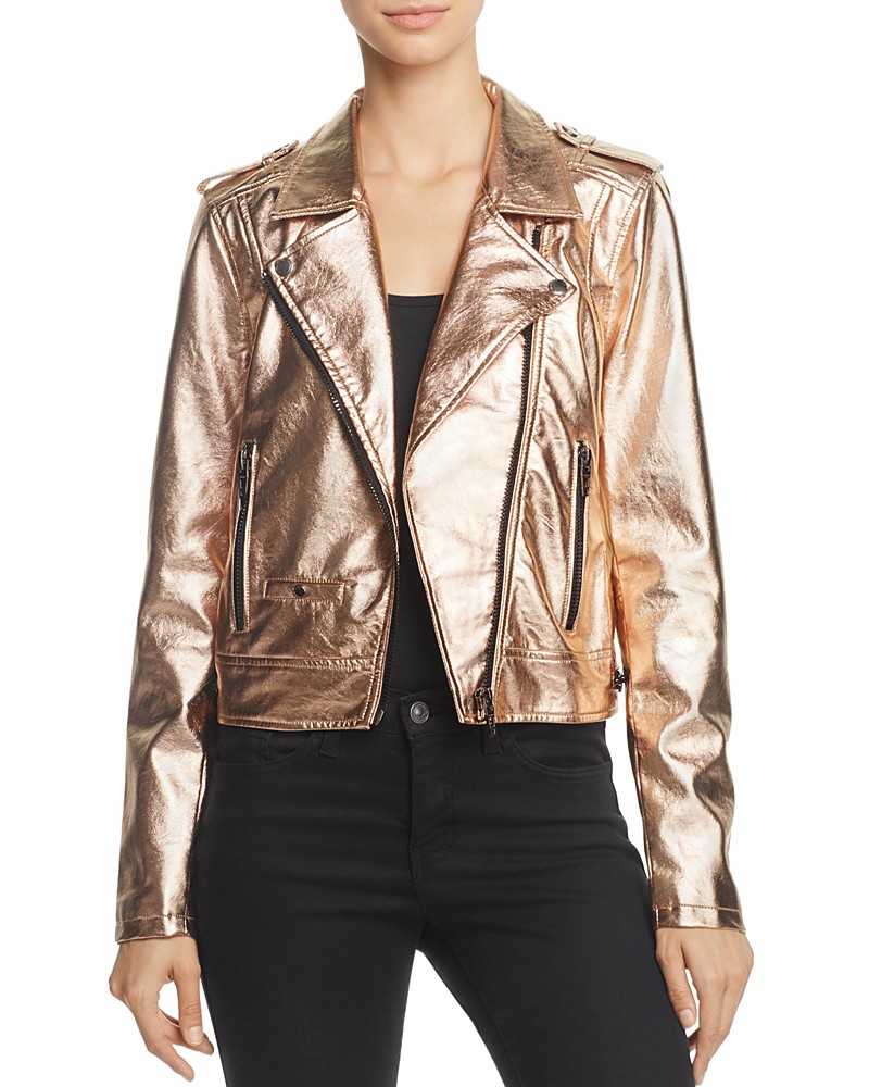 Rose Gold leather jacket
