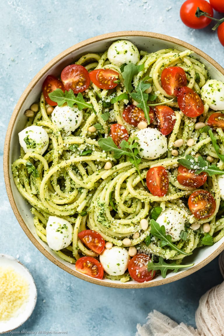 No Spoon Necessary's Arugula Pesto Pasta