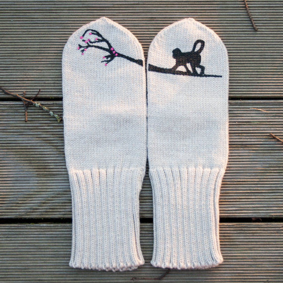 Black Monkey mittens