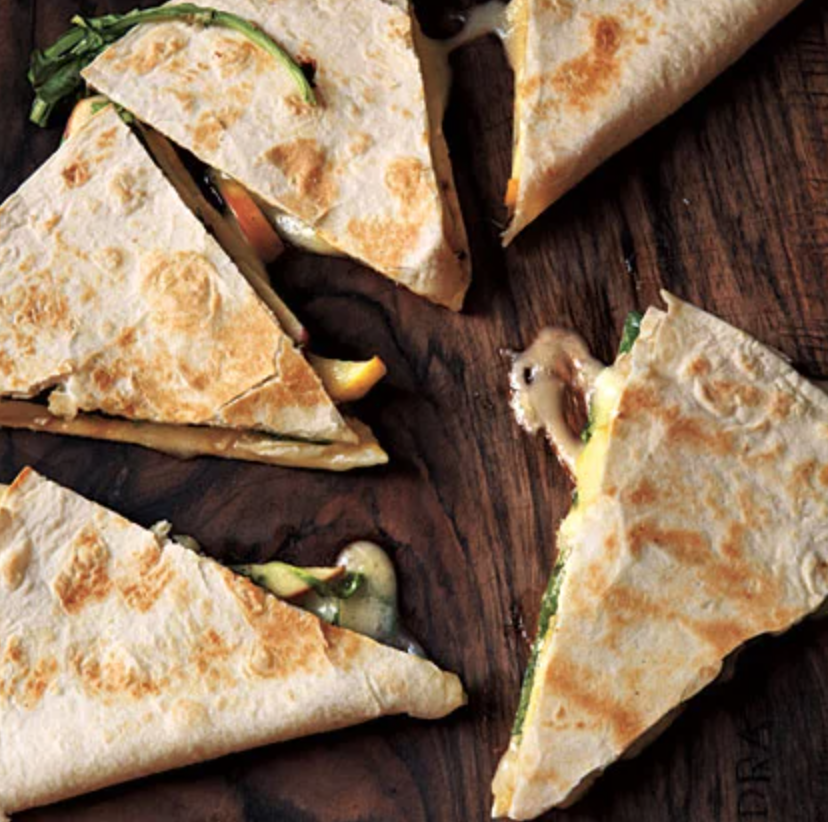 My Recipe's Brie, Apple, and Arugula Quesadillas