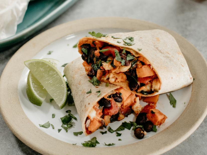 Food Network Sweet Potato and Black Bean Burritos