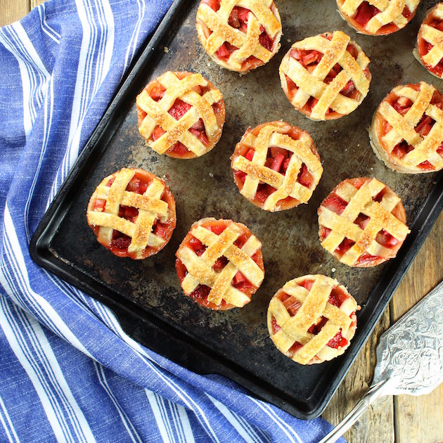 Taste and See Mini Strawberry Rhubarb Pies