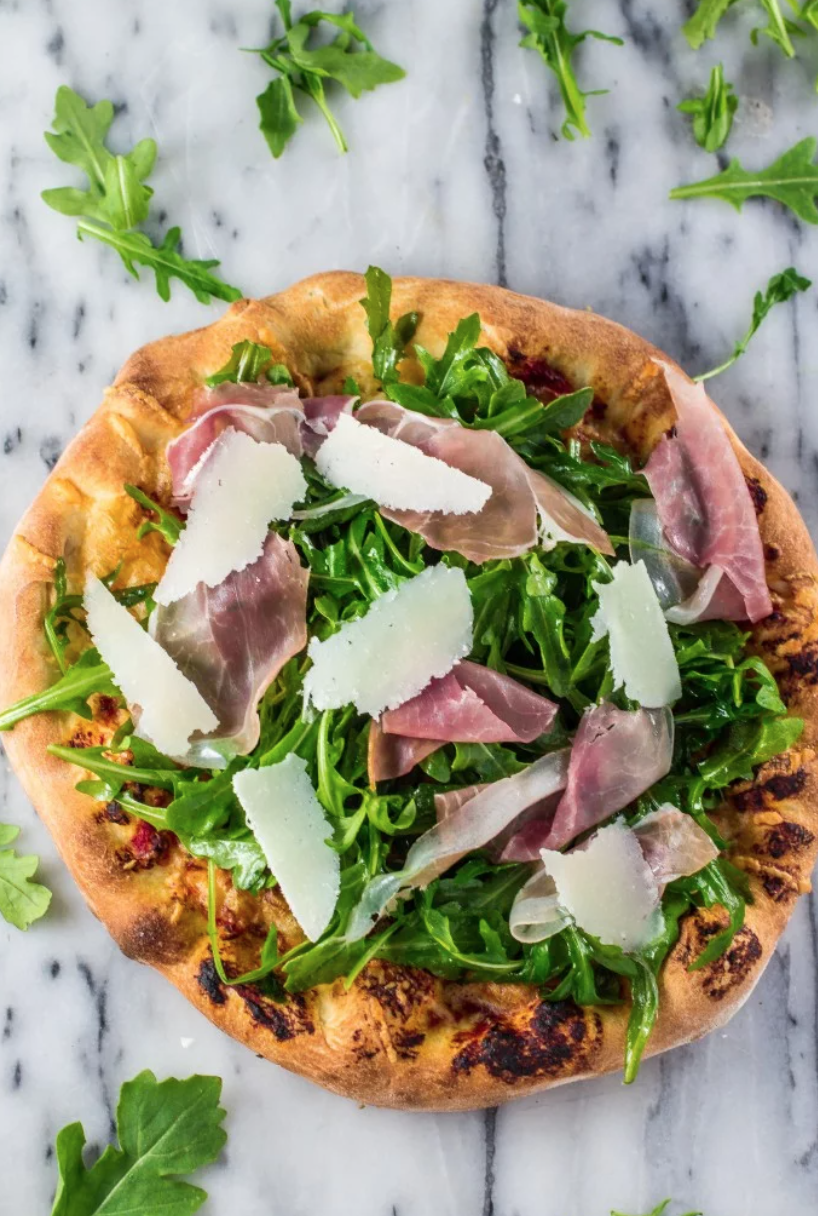 Olivia's Cuisine's Prosciutto and Arugula Pizza