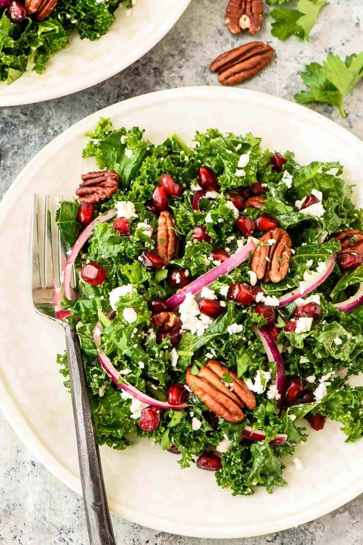 Well Plated by Erin Kale Winter Salad With Pomegranate 